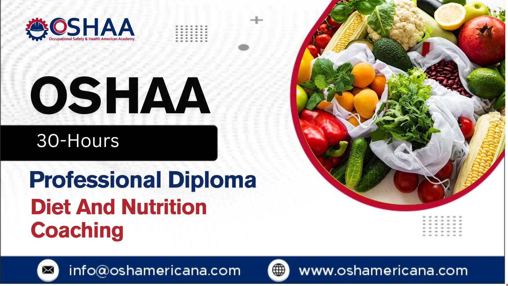 OSHAA 30-Hours Professional Diploma in Diet And Nutrition Coaching