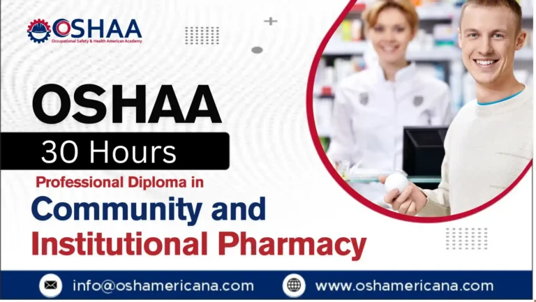 OSHAA 30-Hours Professional Diploma in Community and Institutional Pharmacy
