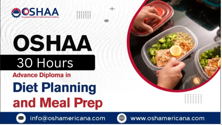 OSHAA 30-Hours Advance Diploma in Diet Planning and Meal Prep