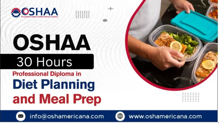 OSHAA 30-Hours Diploma in Diet Planning and Meal Prep