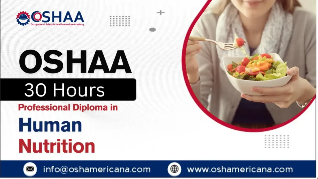 OSHAA 30-Hours Professional Diploma in Human Nutrition