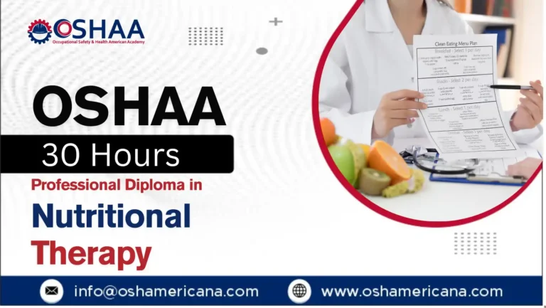 OSHAA 30-Hours Professional Diploma in Nutritional Therapy
