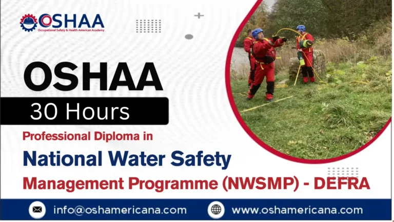OSHAA 30-Hours Professional Diploma in National Water Safety Management Programme (NWSMP) - DEFRA