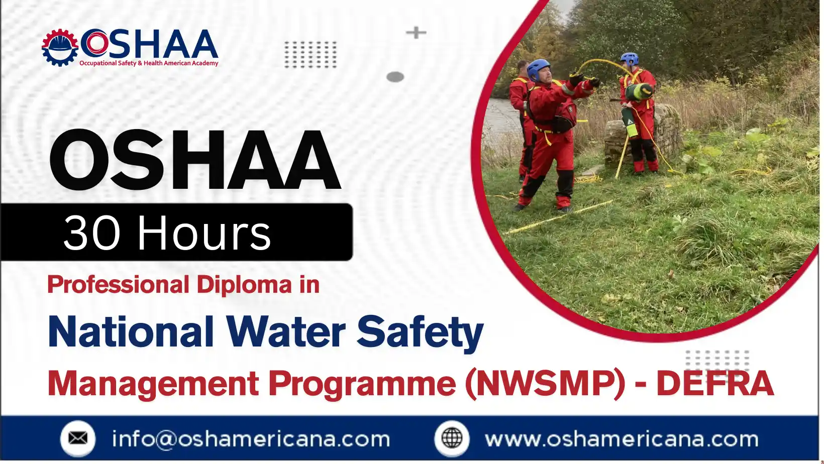 OSHAA 30-Hours Professional Diploma in National Water Safety Management Programme (NWSMP) - DEFRA